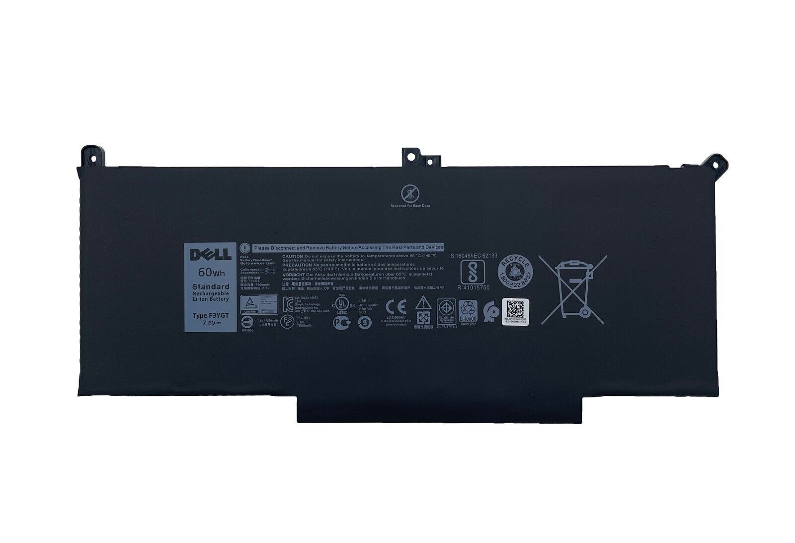 Genuine OEM 60Wh F3YGT Battery For Dell Latitude 7280 7480 7380 7290 7490 7390