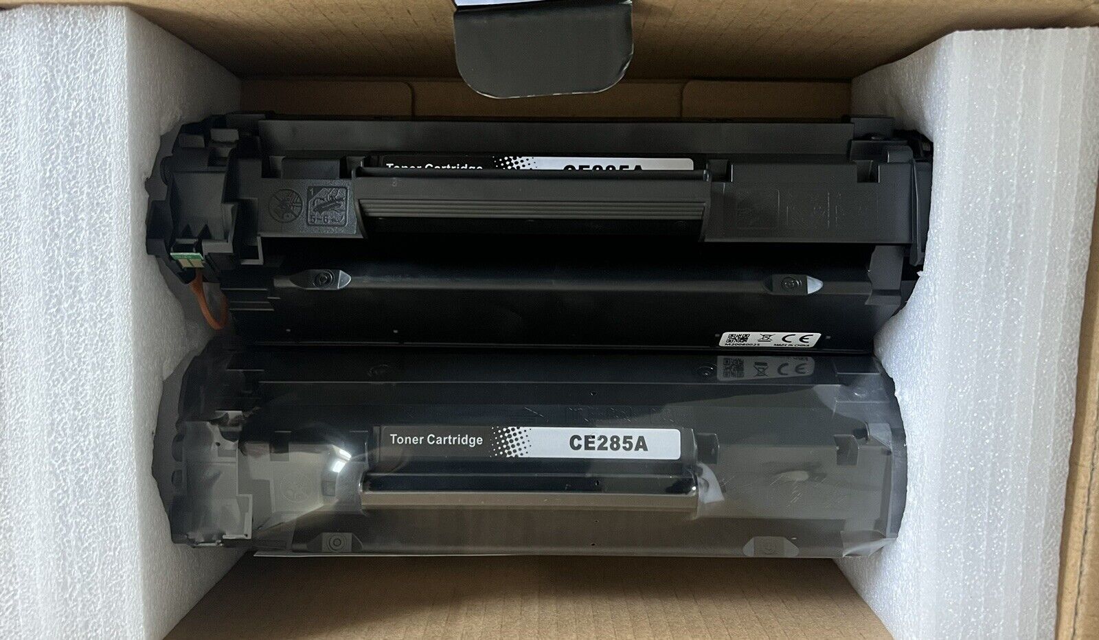 2 pack of CE285D Toner Cartridges (black ink)