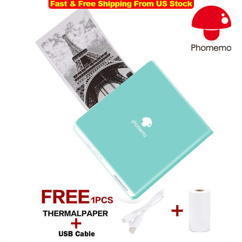 Phomemo M02 Bluetooth Direct Thermal Photo Printer 203dpi 53mm Paper Printing