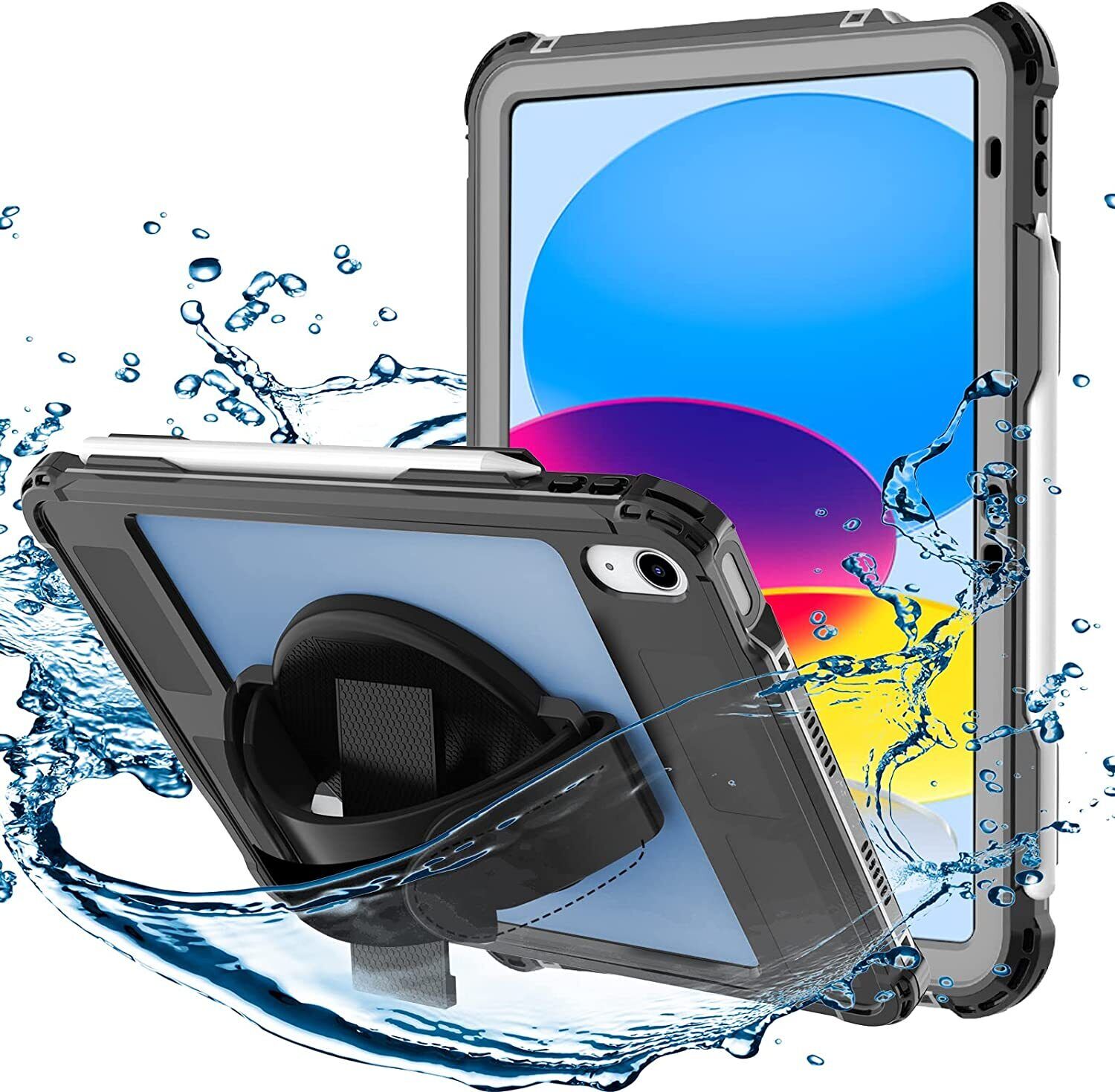 For Apple iPad 10th Generation Waterproof Case Shockproof Rotate Stand Cover