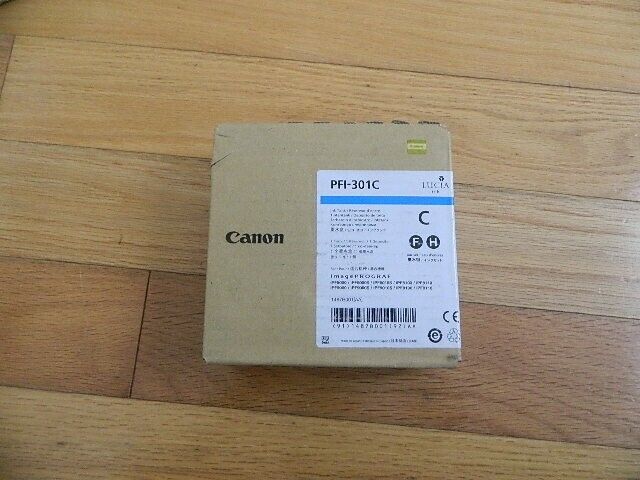 2014 GENUINE Canon PFI-301C Cyan Ink Tank IPF9000 IPF8000 IPF8100 FACTORY SEALED