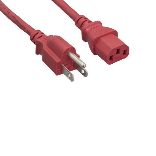 1FT-10FT Red Blue Green Color AC Power Cord NEMA5-15P/IEC320 C13 18AWG 10A 125V
