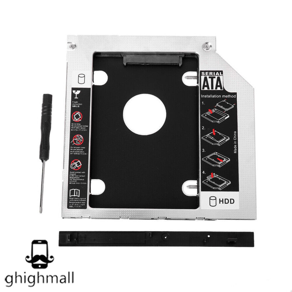 Universal CD/DVD HDD Caddy 9.5mm SATA to SATA Hard Drive Adapter For Laptop 