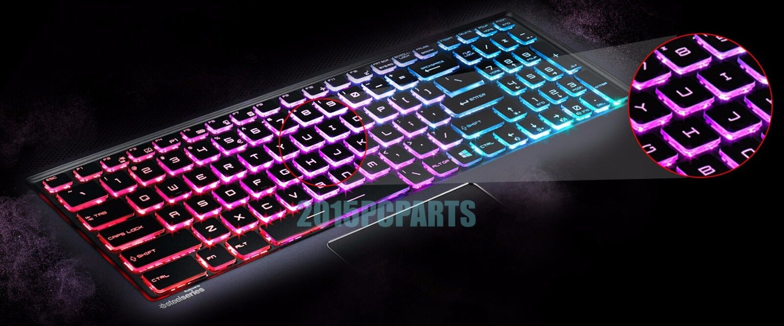 New MSI Steelseries GE62 GE72 WS60 Keyboard Colorful Backlit Crystal Key US