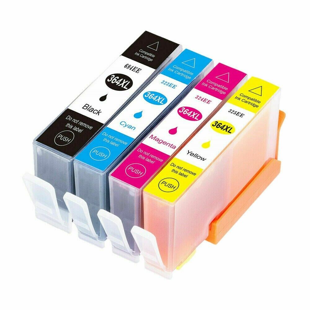 4 Non-OEM 364 XL Replaces Use For HP Photosmart B110d B110e 7510 Ink Cartridges