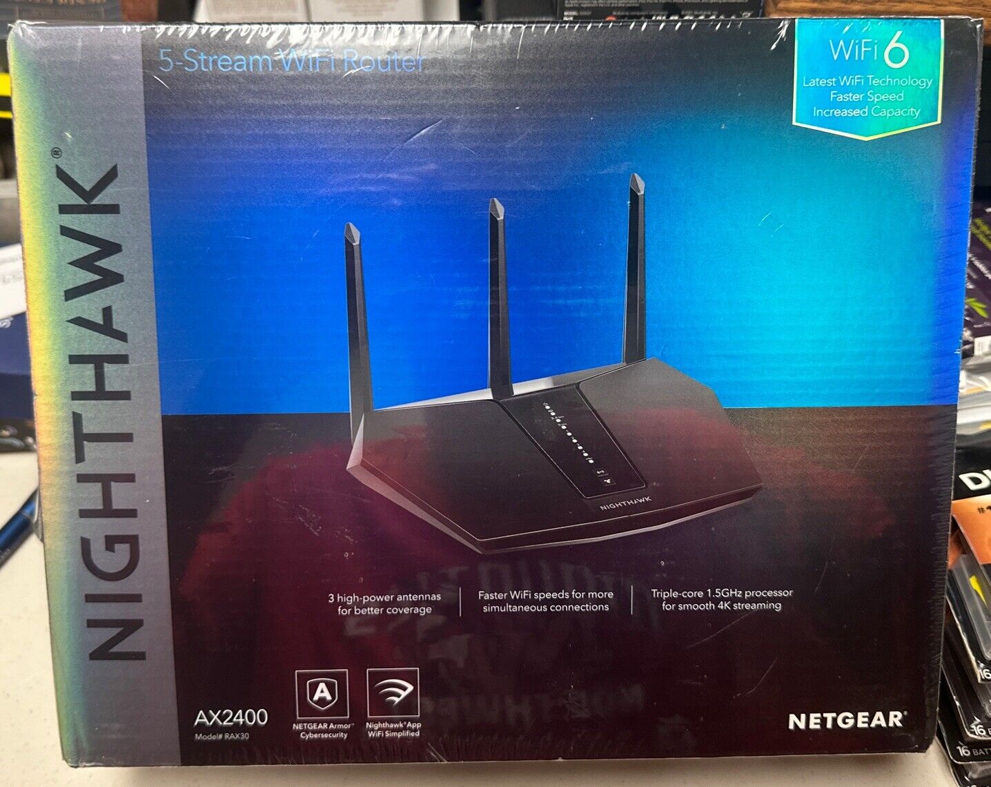 Netgear Nighthawk AX2400 5-Stream WiFi 6 Router NEW SEALED