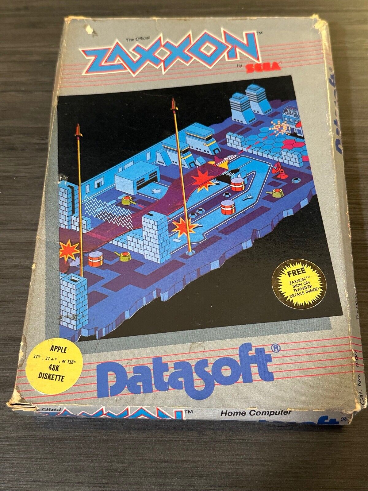 Zaxxon by Datasoft Apple II plus IIe IIc ll 2 computer game