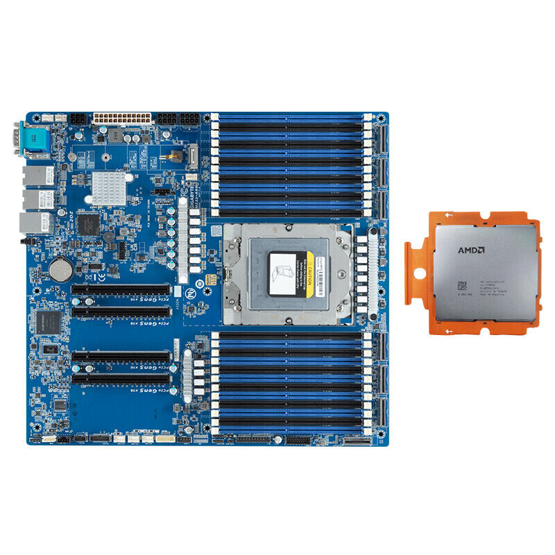 Supermicro H13SSL-N DDR5 Motherboard With AMD EPYC GENOA SP5 9334 QS CPU