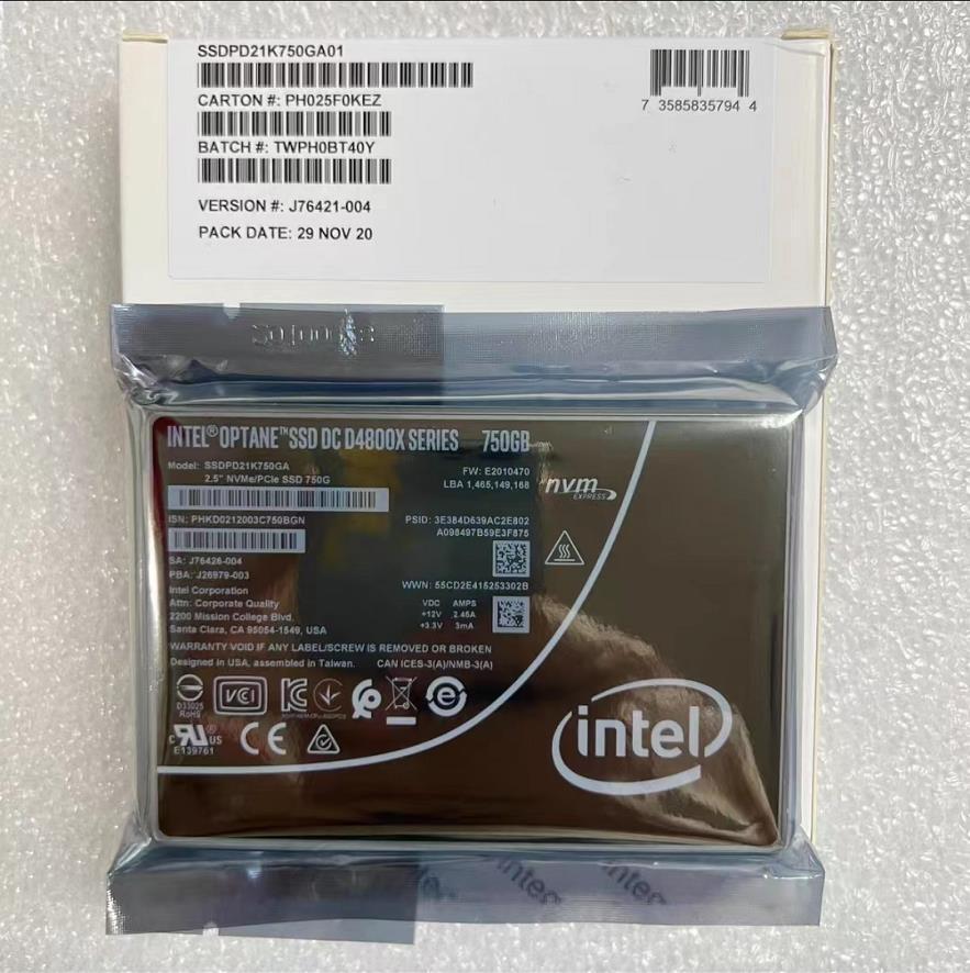 New Intel Optane DC D4800X 750GB SSD 2.5\