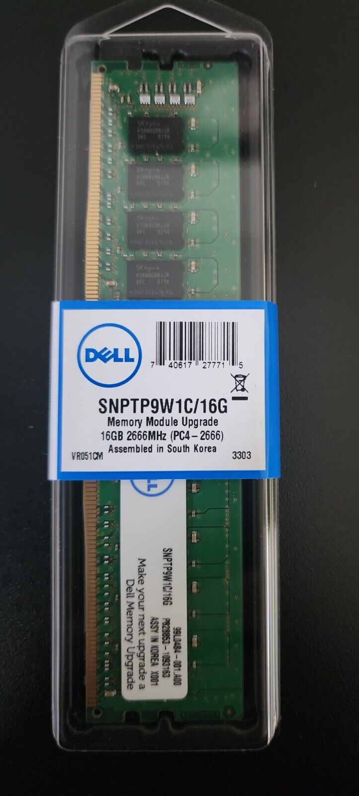 Dell SNPTP9W1C/16G 16 GB 2666MHz (PC4-2666) Memory Ram