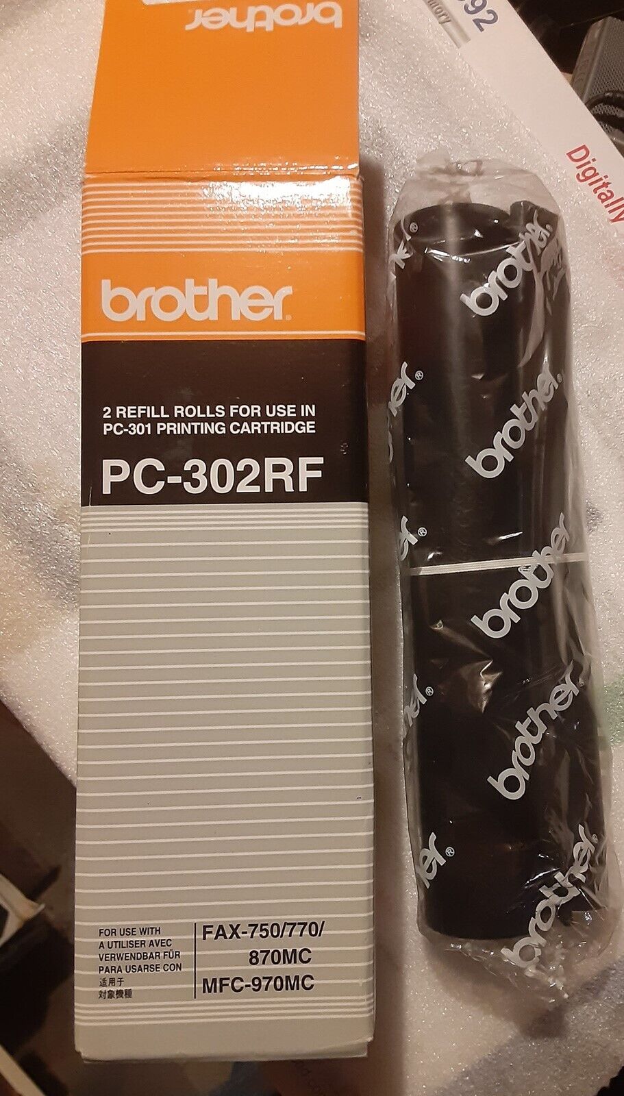 *ONE* OEM Brother PC-302RF Refill Roll for Brother PC-301 Printing Cartridges