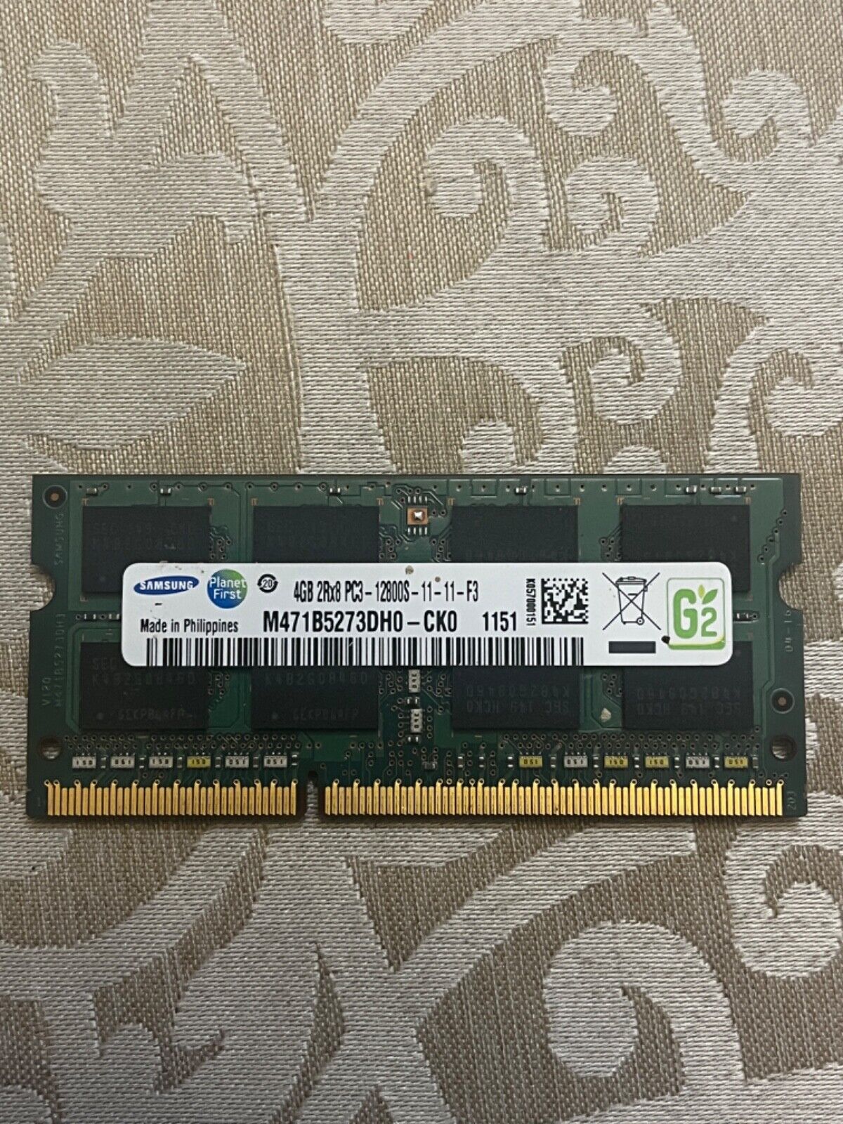 Samsung PC3-12800 (DDR3-1600) 4 GB SO-DIMM 1600 MHz PC3-12800 DDR3 Memory...