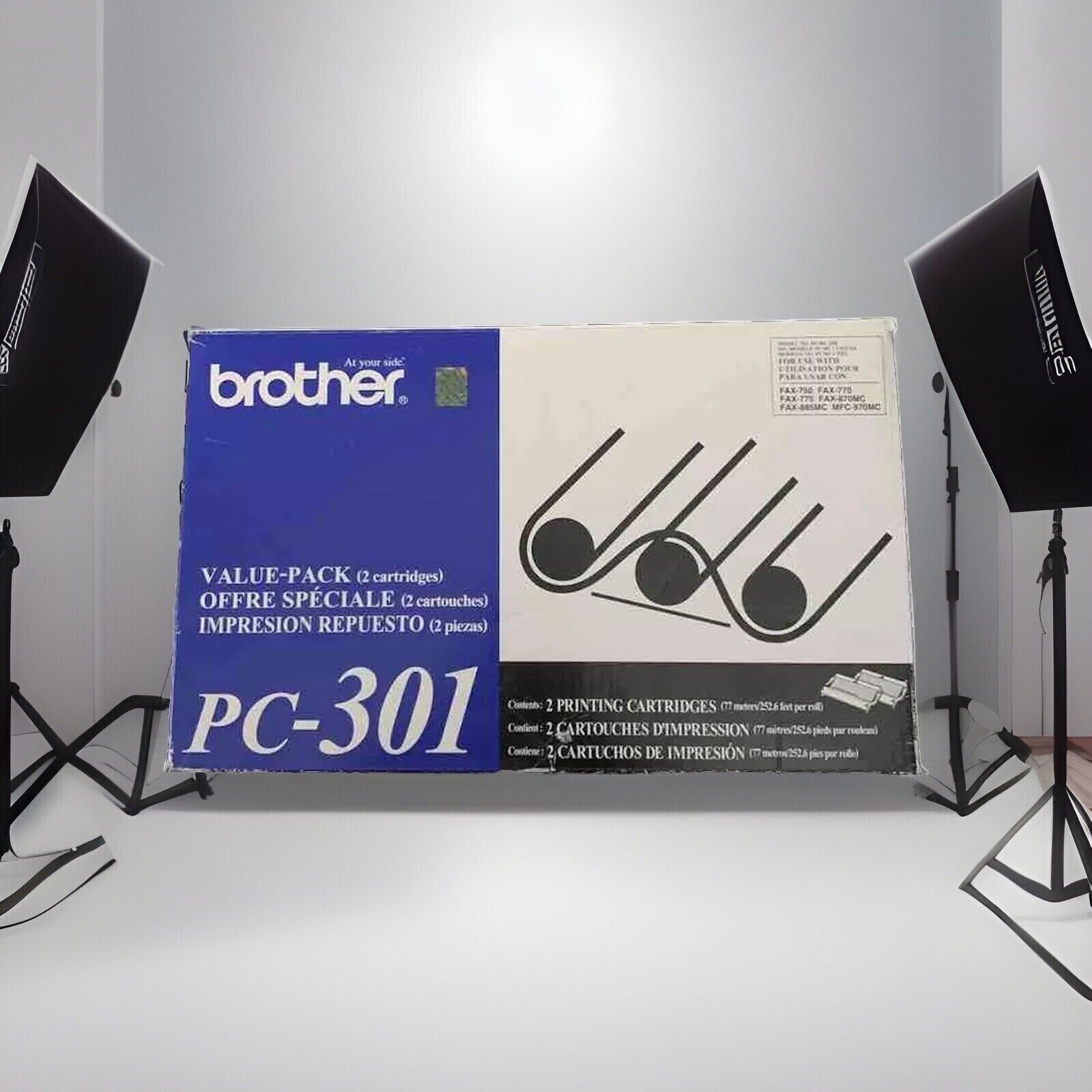 BROTHER PC-301 2PACK PRINTER CARTRIDGE 750 770 775 870MC 885MC MFC 970MC ULCT-53