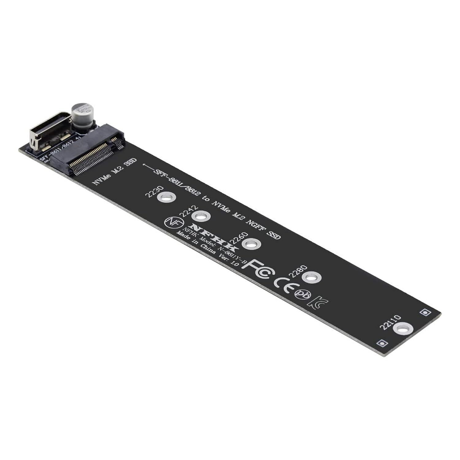 Cablecc Oculink SFF-8612 SFF-8611 to M.2 Kit NGFF M-Key to NVME PCIe SSD 2280