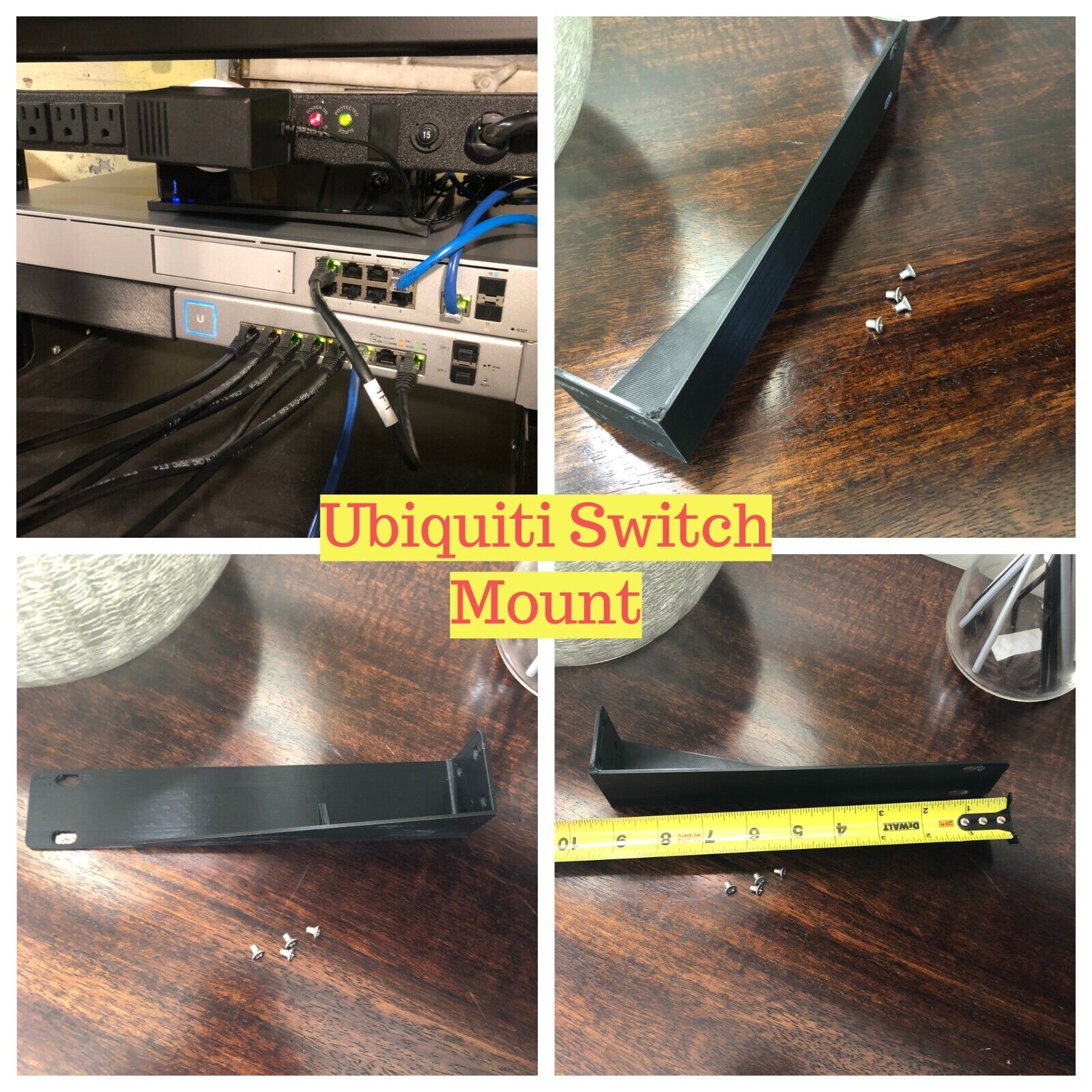 Ubiquiti UniFi Switch POE 8 150W - Server Rack Mount -  (US-8-150W)   4 x Screws