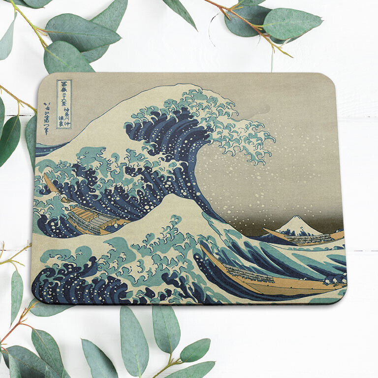 Great Wave Kanagawa Painting Art Mouse Pad Mat Office Desk Table Accessory Gift