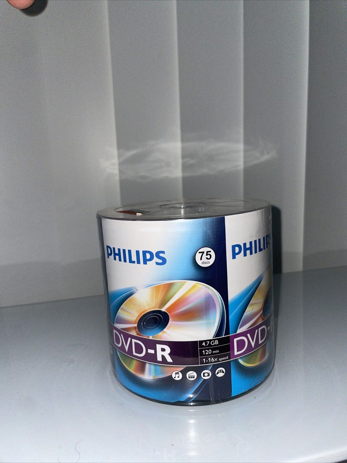 New Philips Blank DVD+R 75 Disc Spindle 4.7GB Data 120min Video 1-16X Speed