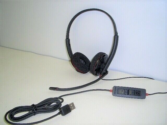 Plantronics C320-M Stereo Black Headband PC Headset with volume control 85619-12
