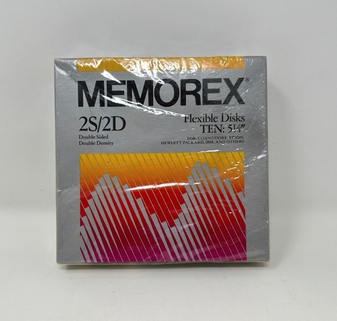 Memorex Flexible Disks 2S/2D 10 5 1/4 inches Double Sided Denisty New Sealed