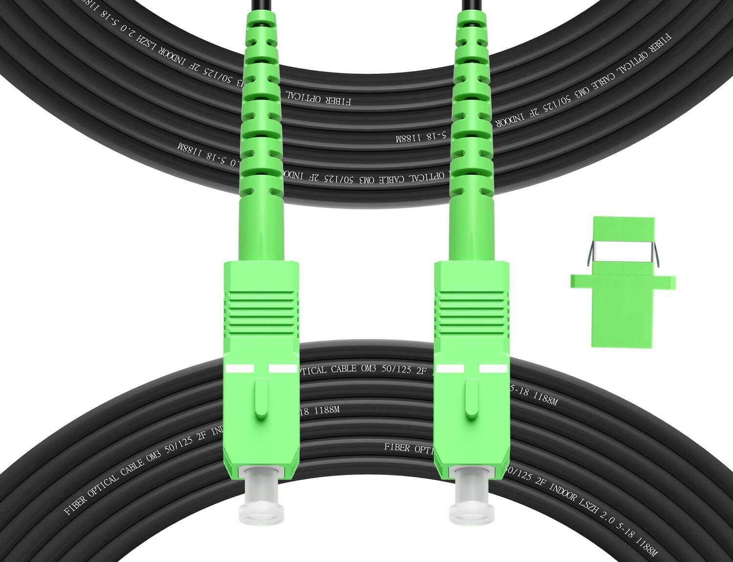 -50M(165ft) SC/APC to SC/APC Outdoor Fiber Optic Cable, Simplex Single Mode F...
