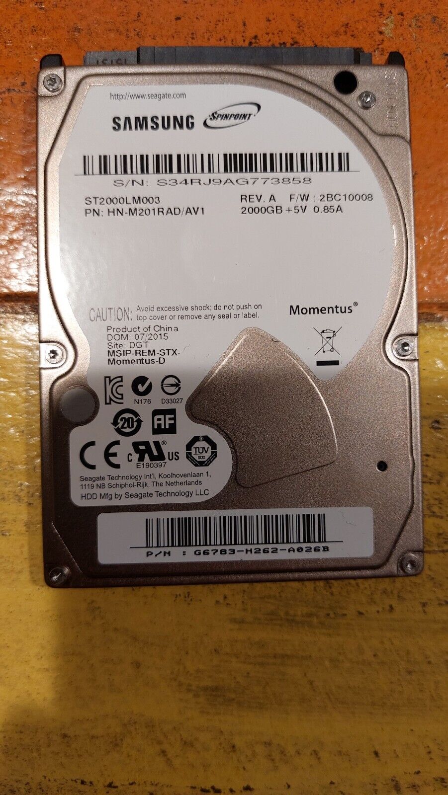 Samsung Spinpoint M9T 2TB 5400RPM 32MB 2.5 inch (ST2000LM003) Hard Drive PC PS4