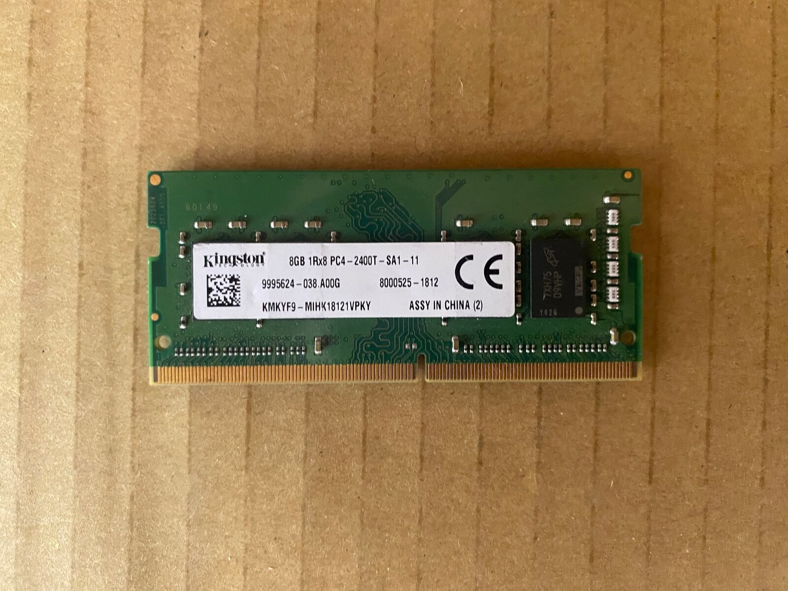 KINGSTON 8GB (1X8GB) 1RX8 PC4-2400T DDR4 SODIMM LAPTOP MEMORY KMKYF9-MIH V5-1(6)