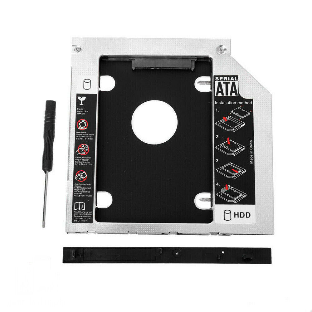 HDD Universal CD/DVD Caddy 9.5mm SATA to SATA Hard Drive Adapter For Laptop