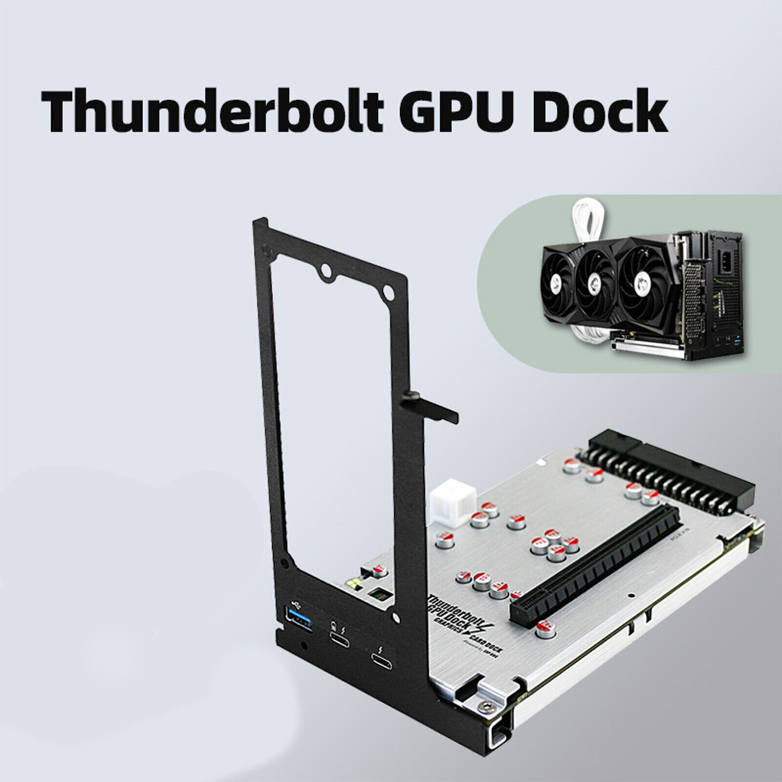 TH3P4G3 Thunderbolt-compatible GPU Dock Laptop to External Graphic Card NewBTv6