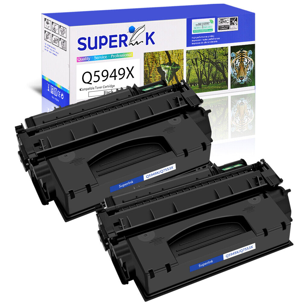 2PK Q5949X 49X Toner Cartridge For HP 49X LaserJet 1320 3390 3392 1320n 1320tn