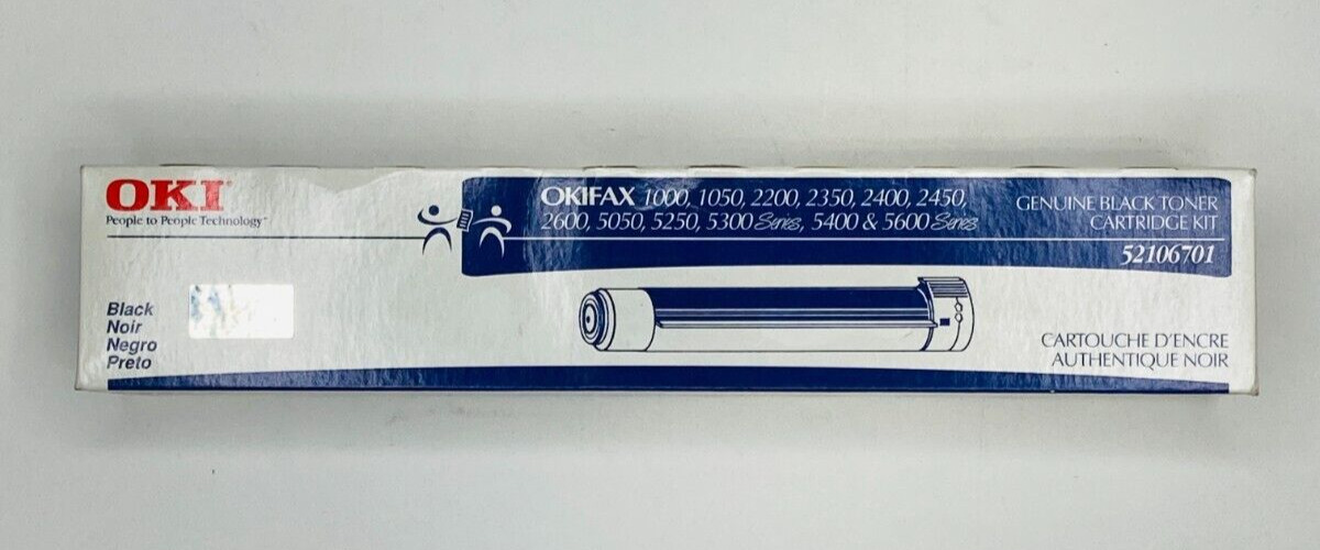 Genuine OKI Data OKIFAX 1000 2350 5050 Black Toner Cartridge 52106701 Open Box