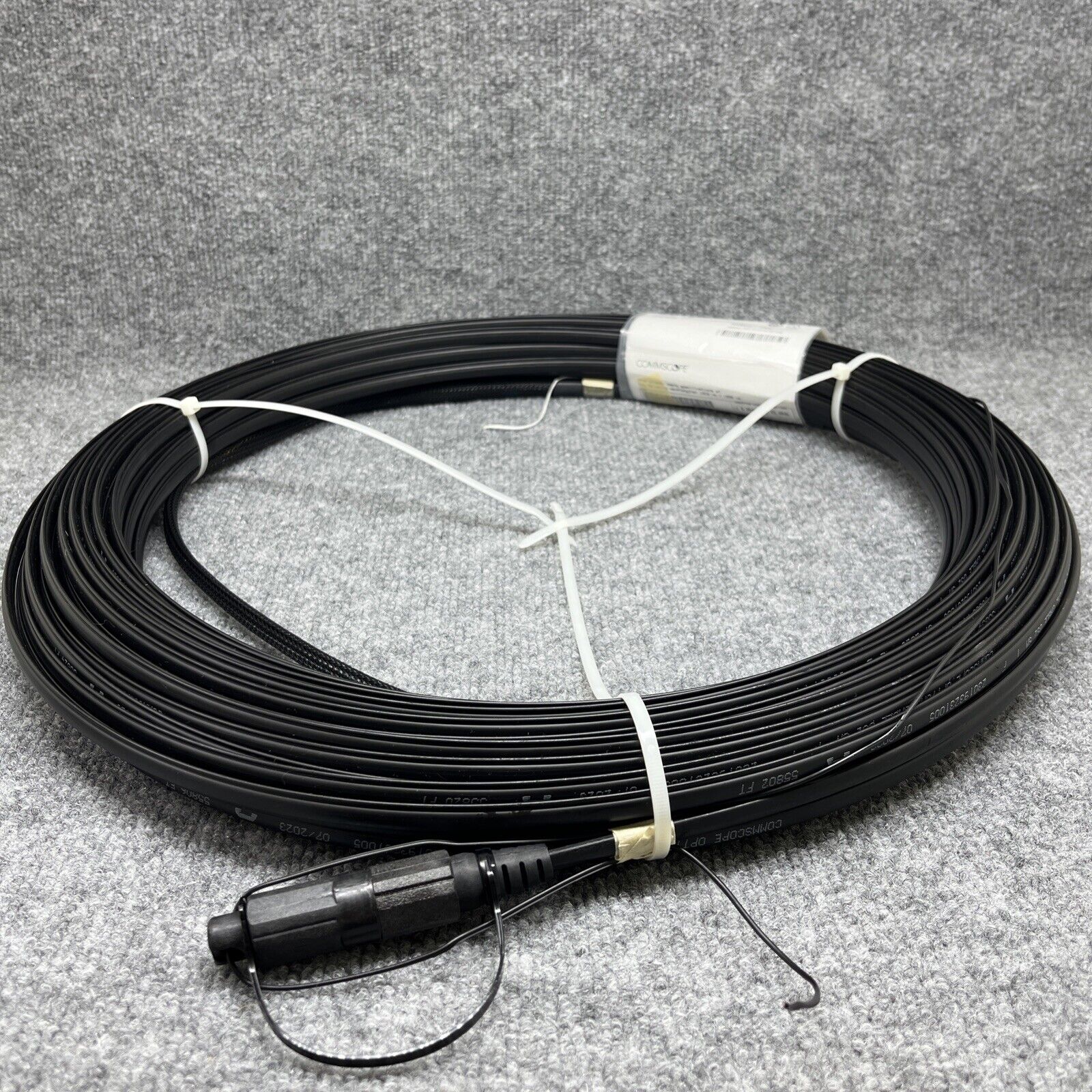 150ft CommScope FHD-HJ1B-0150F Fiber Drop Cable Assembly Locatable Flat SC/APC