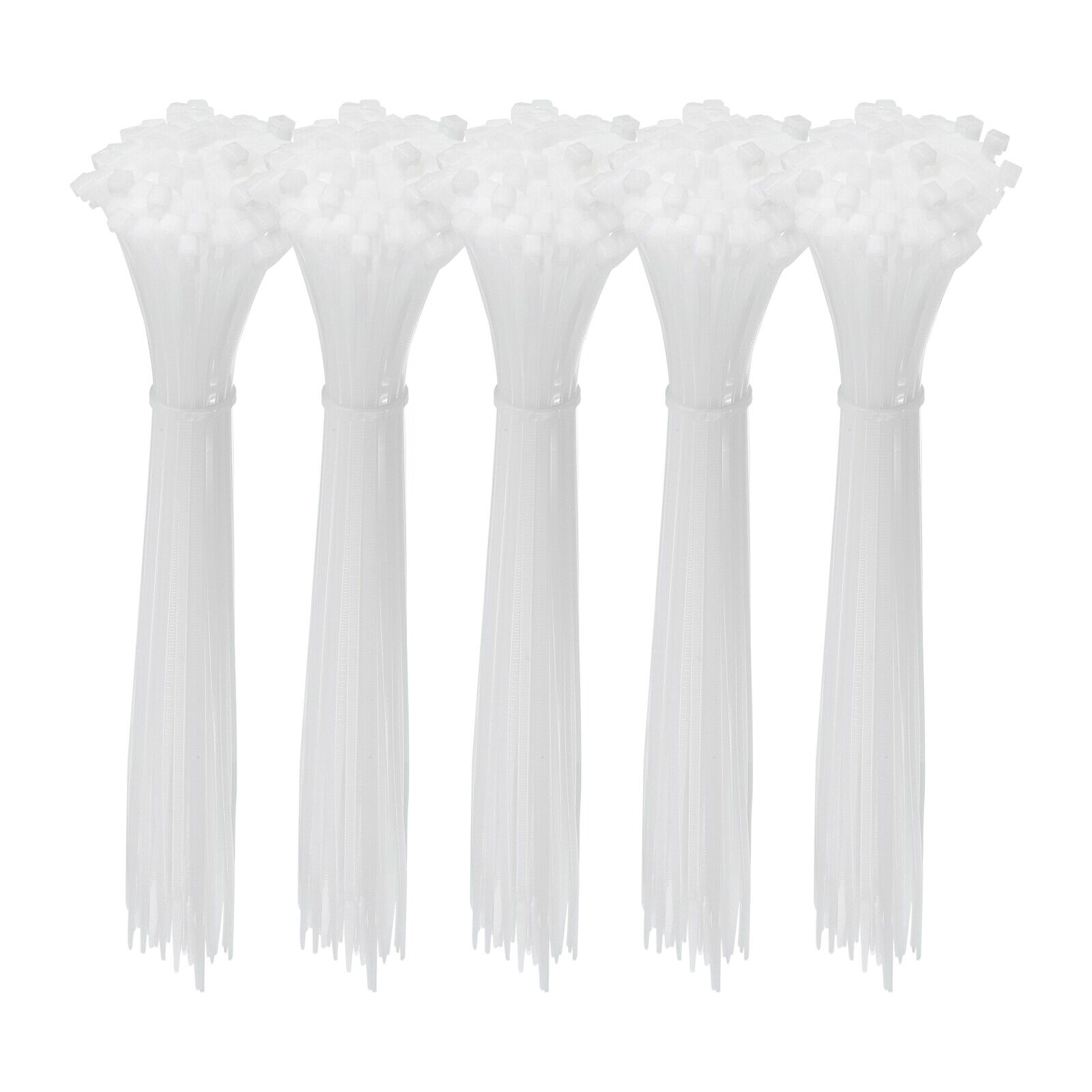 10 Inch  Releasable Cable Ties Adjustable Zip Ties White 500Pcs