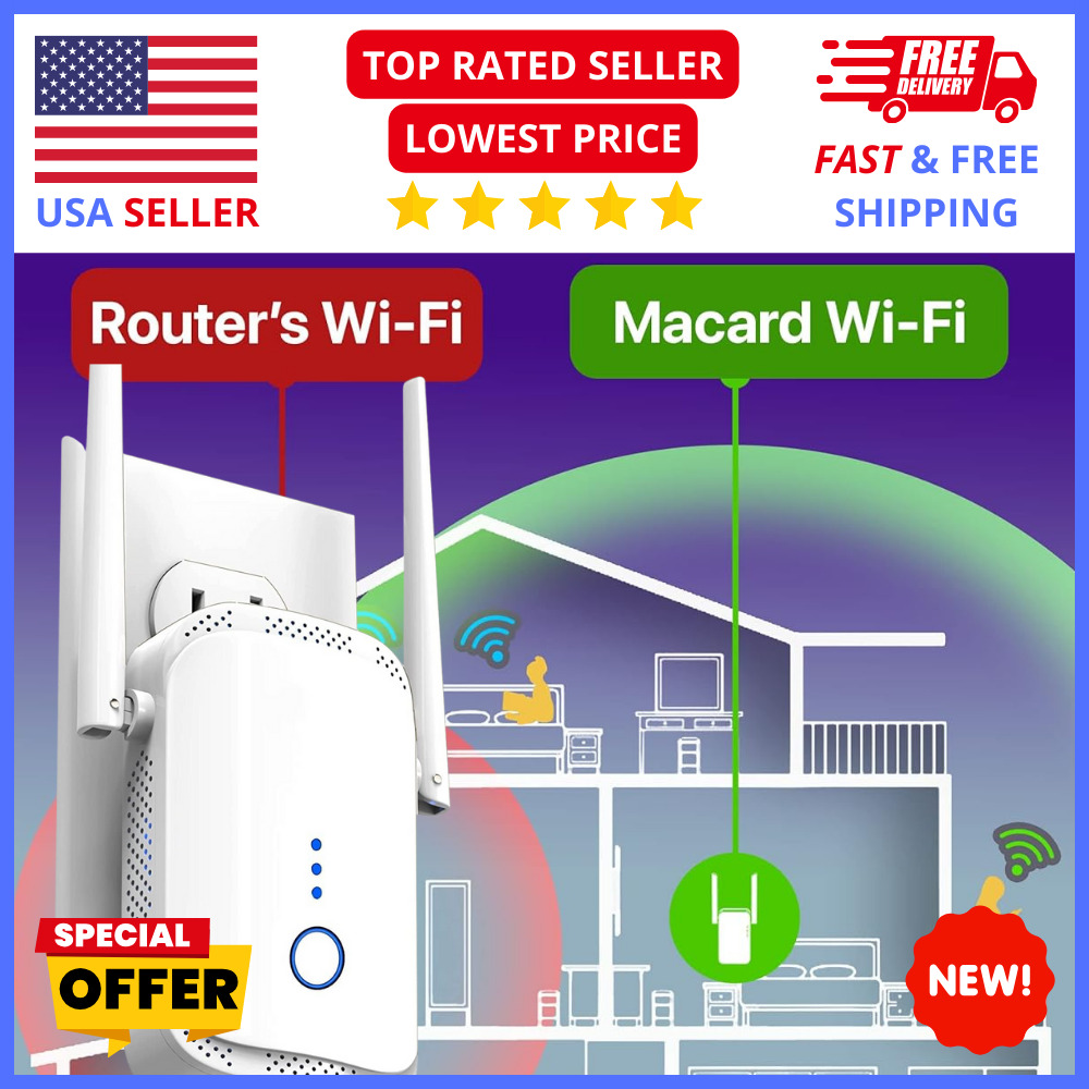 Fastest WiFi Extender/Booster | New Release Up to 74% Faster | Broader Coverage