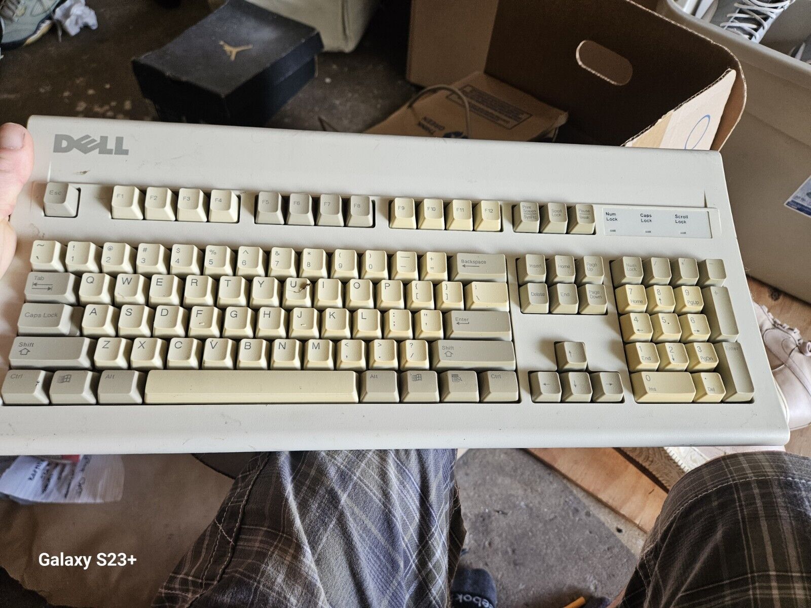 Vintage DELL AT101W Mechanical GYUM90SK Keyboard Black Alps Switches Yellowing