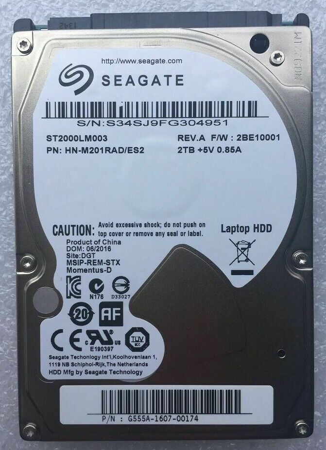 Original Seagate ST2000LM003 2TB/2000GB SATA3 2.5