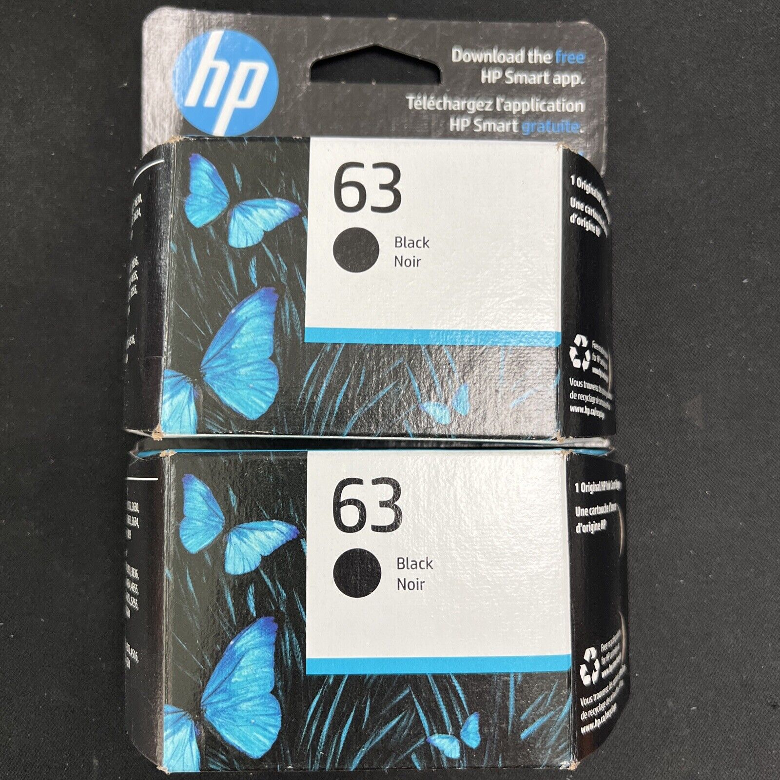 2Pack HP #63 Color Ink Cartridge 63  NEW GENUINE
