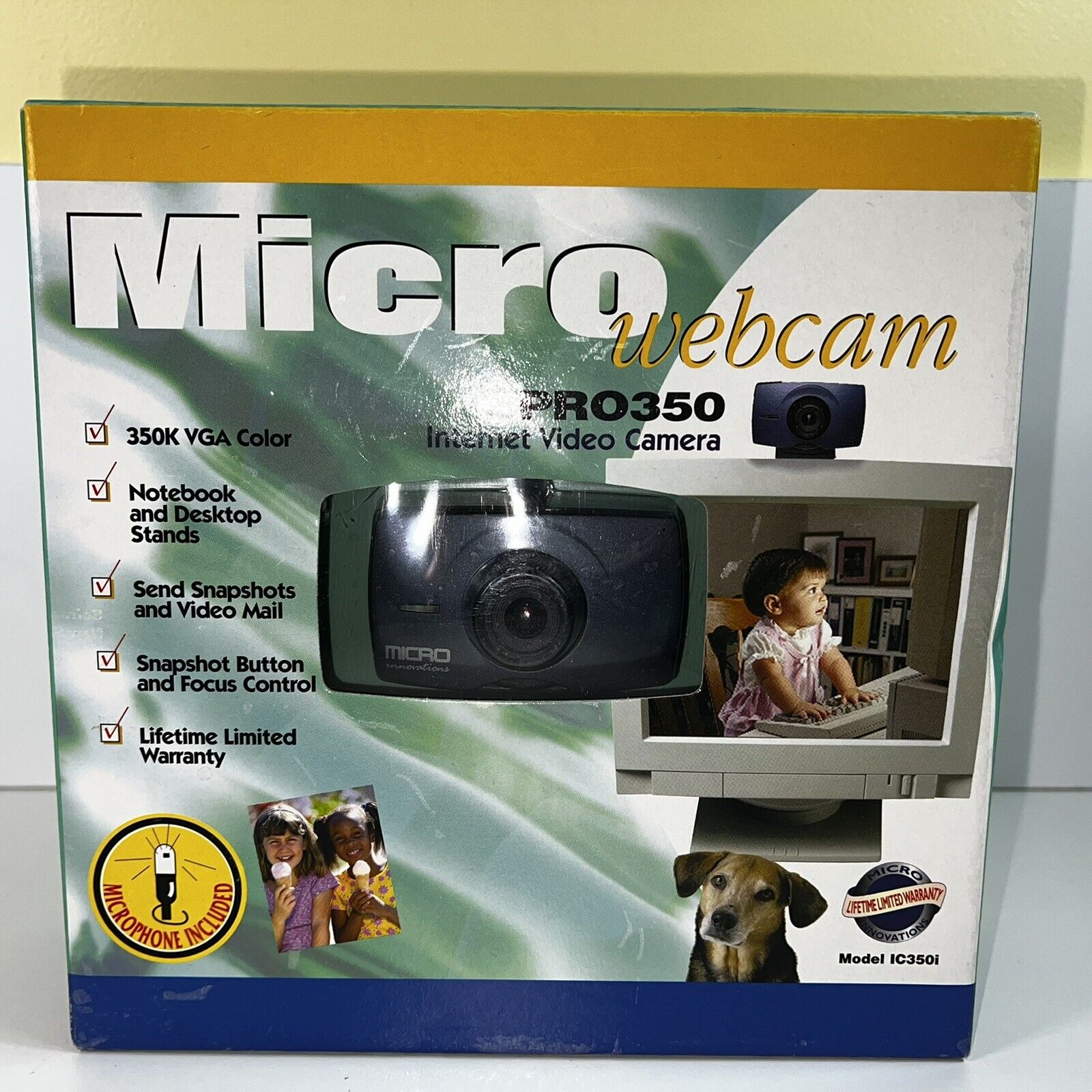 Micro Innovations Micro WebCam Pro 350 Model IC350i w/microphone Open Box