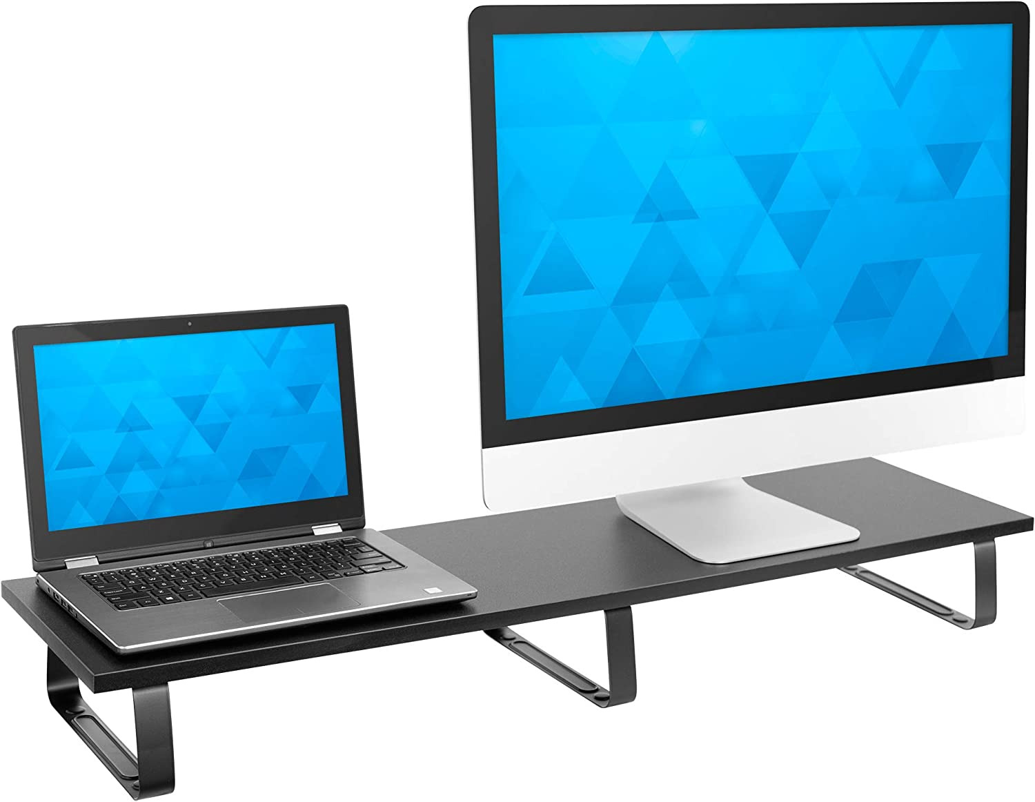Extra Long Monitor Desk Riser [39 Inches Extra Wide, 44 Lbs Capacity] Desktop Or
