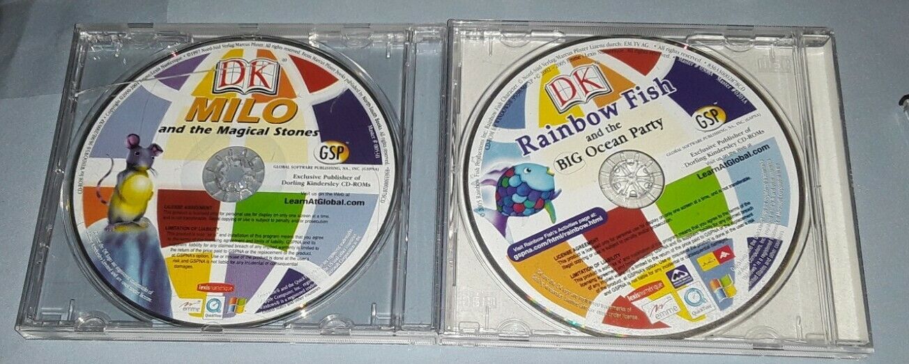 Rainbow Fish & Milo DK Interactive PC Games CD-Rom Windows XP/98/95/ME