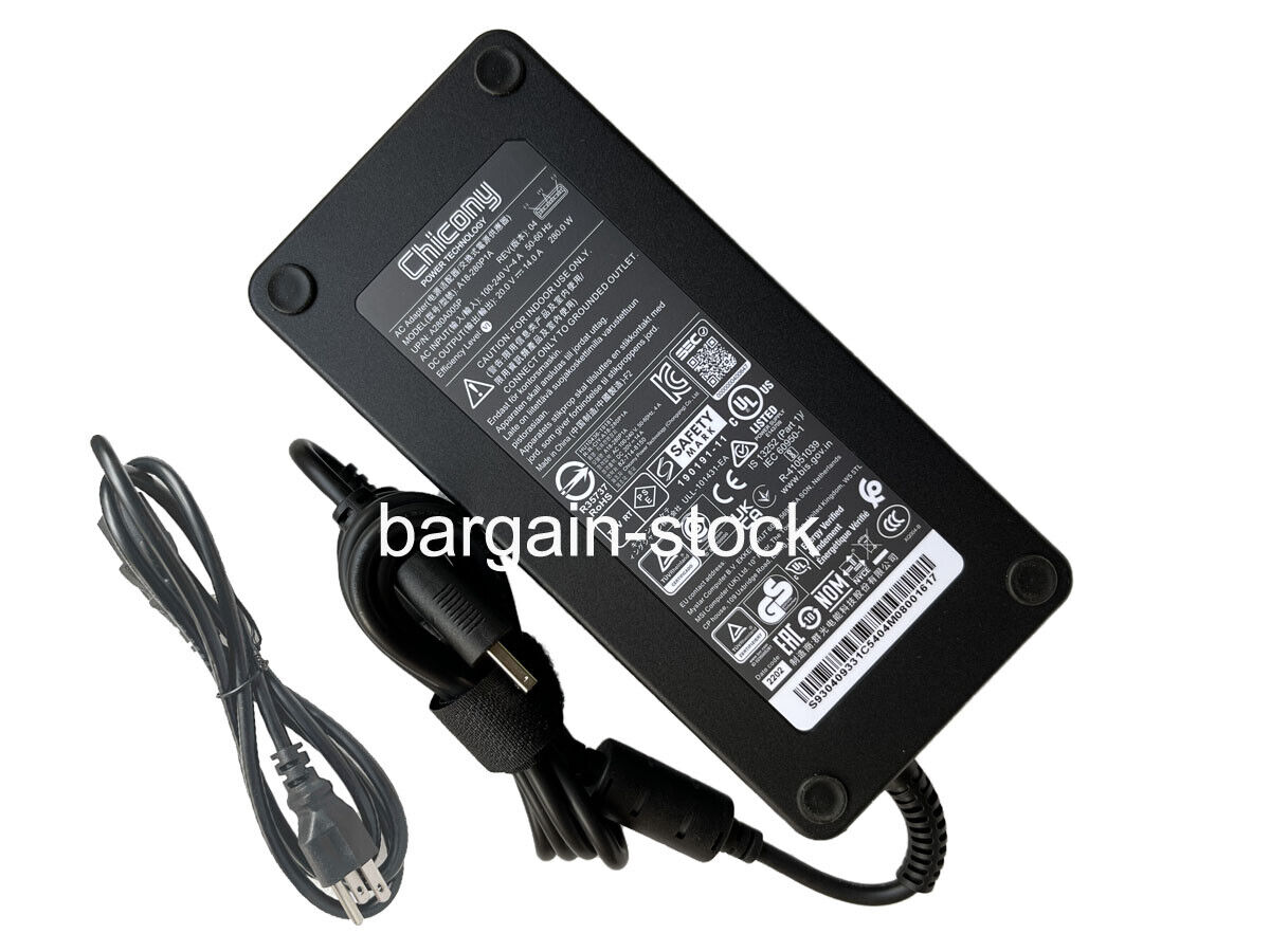 280W 20V 14A USB Tip MSI GE66 GE76 Raider AC Adapter A18-280P1A Power Supply