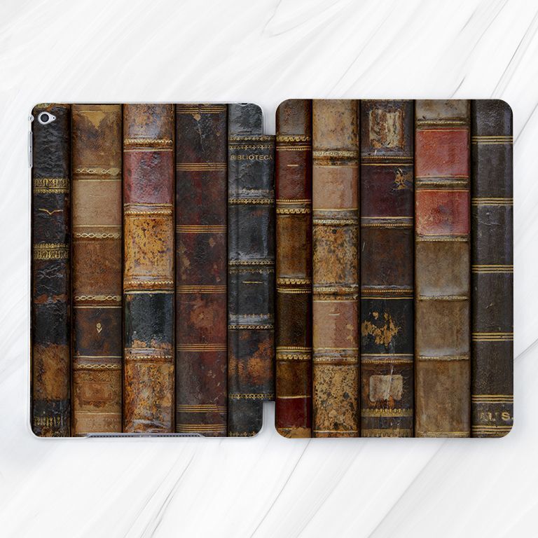 Vintage Book Shelf Library Case For iPad 10.2 Air 3 4 5 Pro 9.7 11 12.9 Mini
