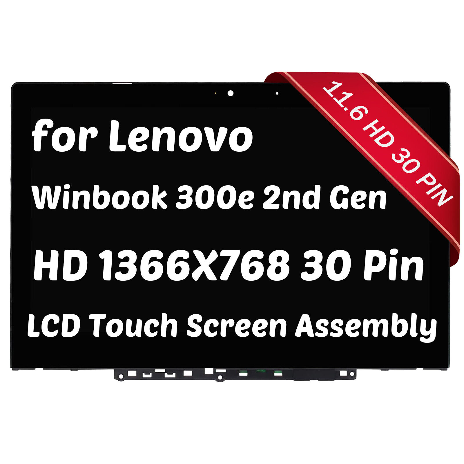 Touch Screen for Lenovo Winbook 300e 2nd Gen 81M9 LCD Module Bezel 5D10T45069 HD