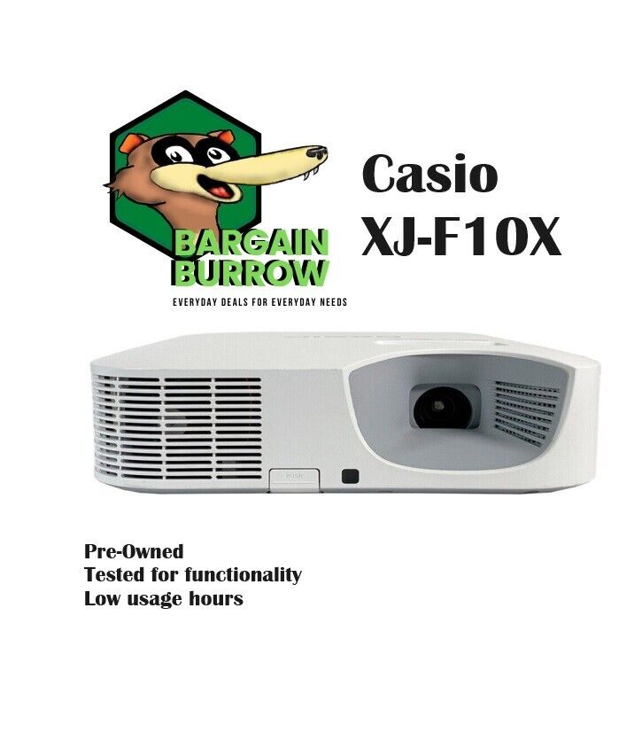 Casio XJ-F10X XGA HD HDMI LED Lamp Free DLP Projector 3448 Hours TESTED 3300 lm