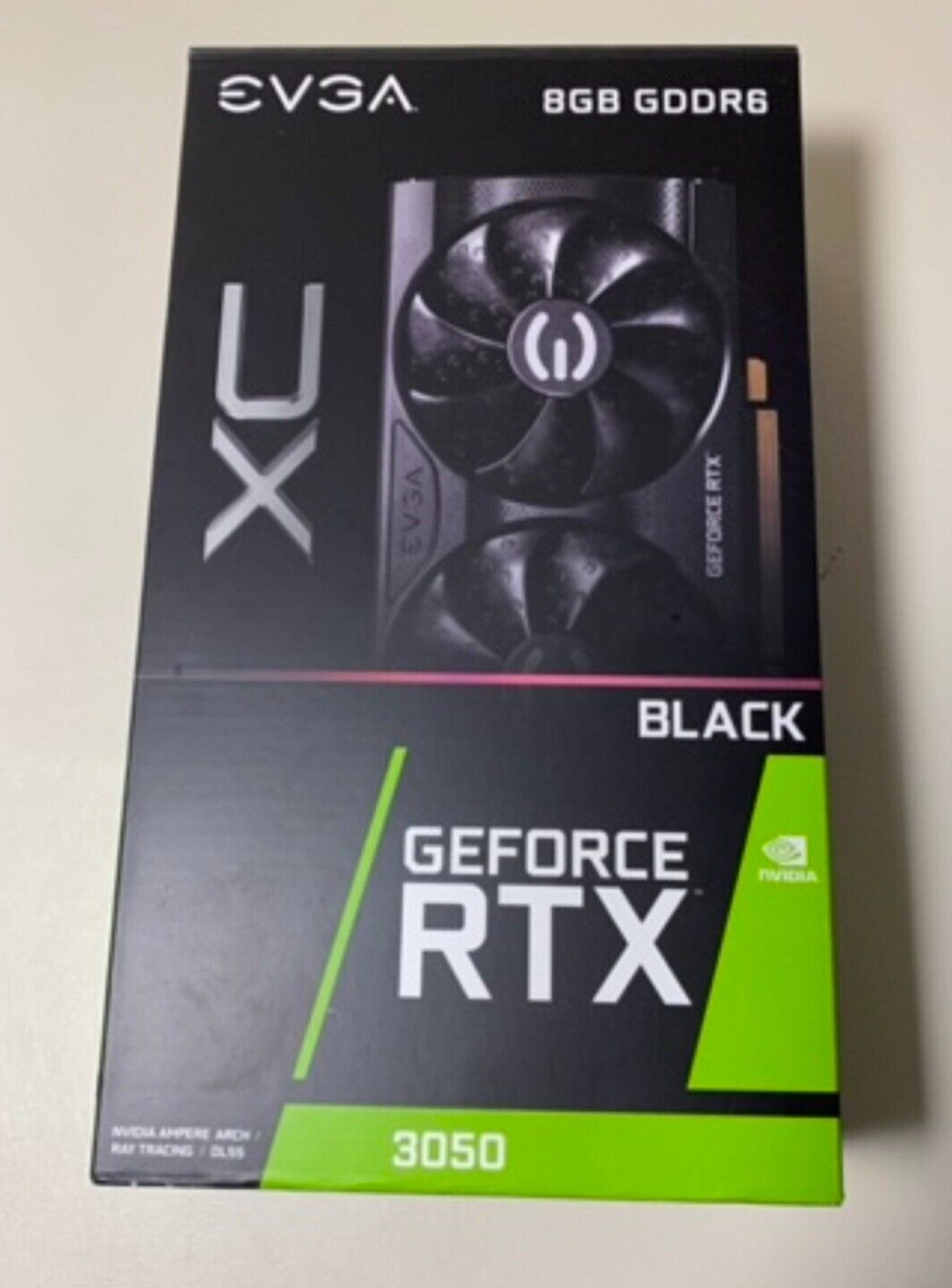 GEFORCE RTX 3050 8GB EVGA  XC Black Gaming Dual Fan (New Sealed Unit Open Box)