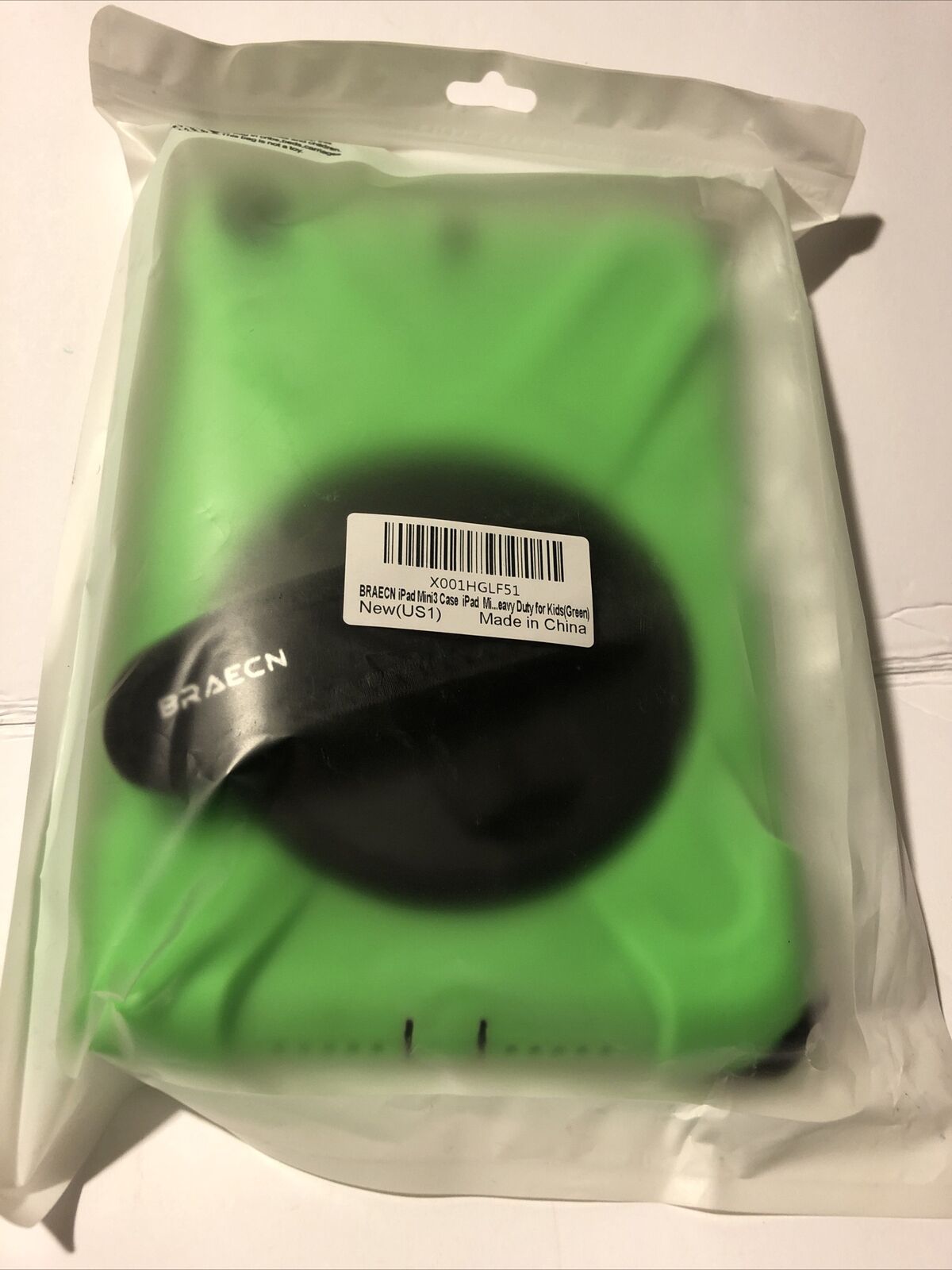 Braecn Ipad Mini 1,2,3, Case shock resistant for kids full body lime green