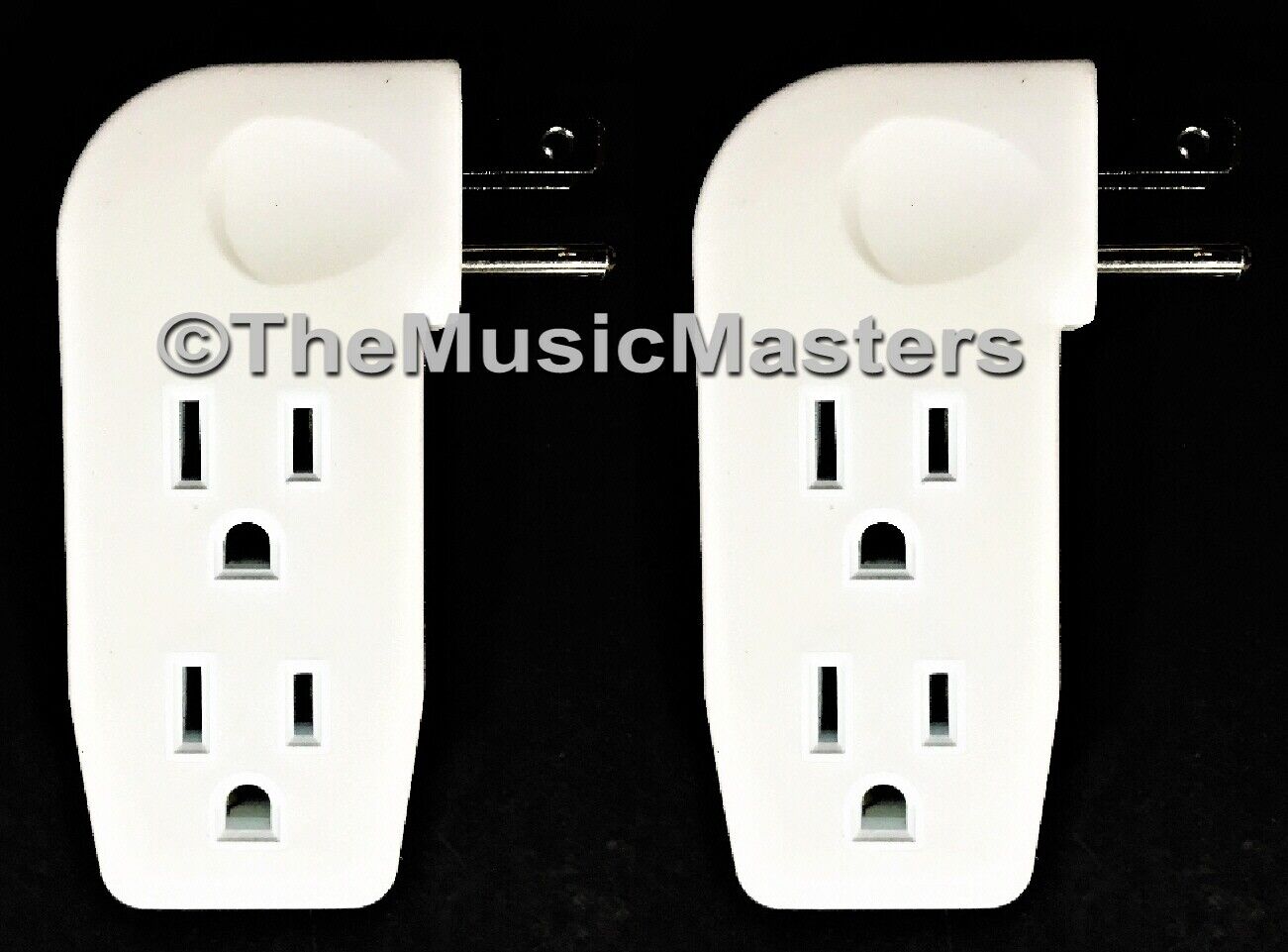2X Triple 3 Outlet Grounded AC Wall Plug Power Splitter 3-Way Electrical Adapter