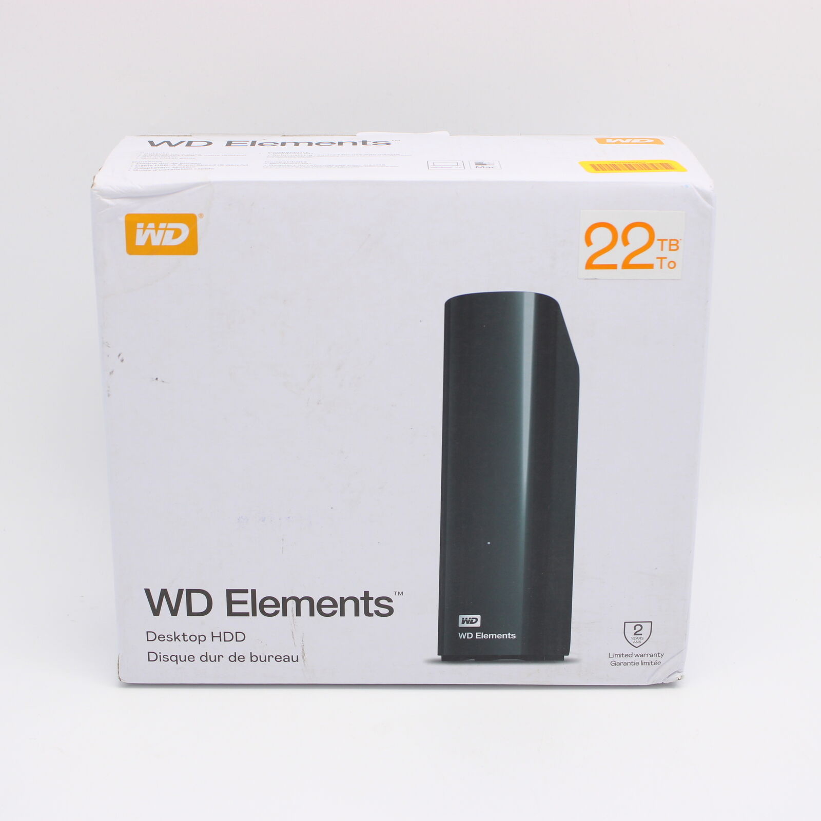 Western Digital 22TB Elements Desktop External HDD WDBWLG0220HBK-XB