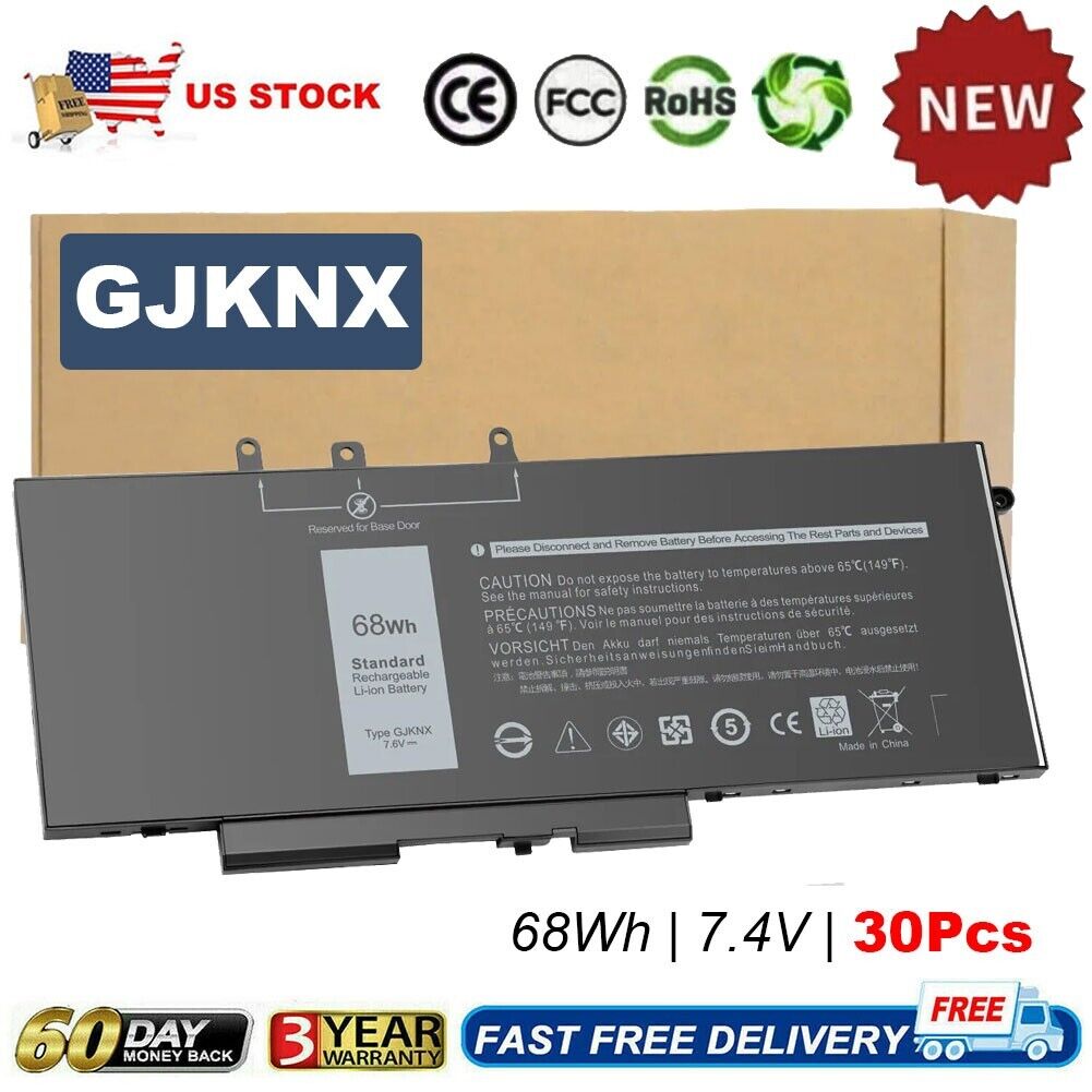 Lot 30PC GJKNX Laptop Battery for Dell Latitude 5480 5580 5490 5590 Series GD1JP