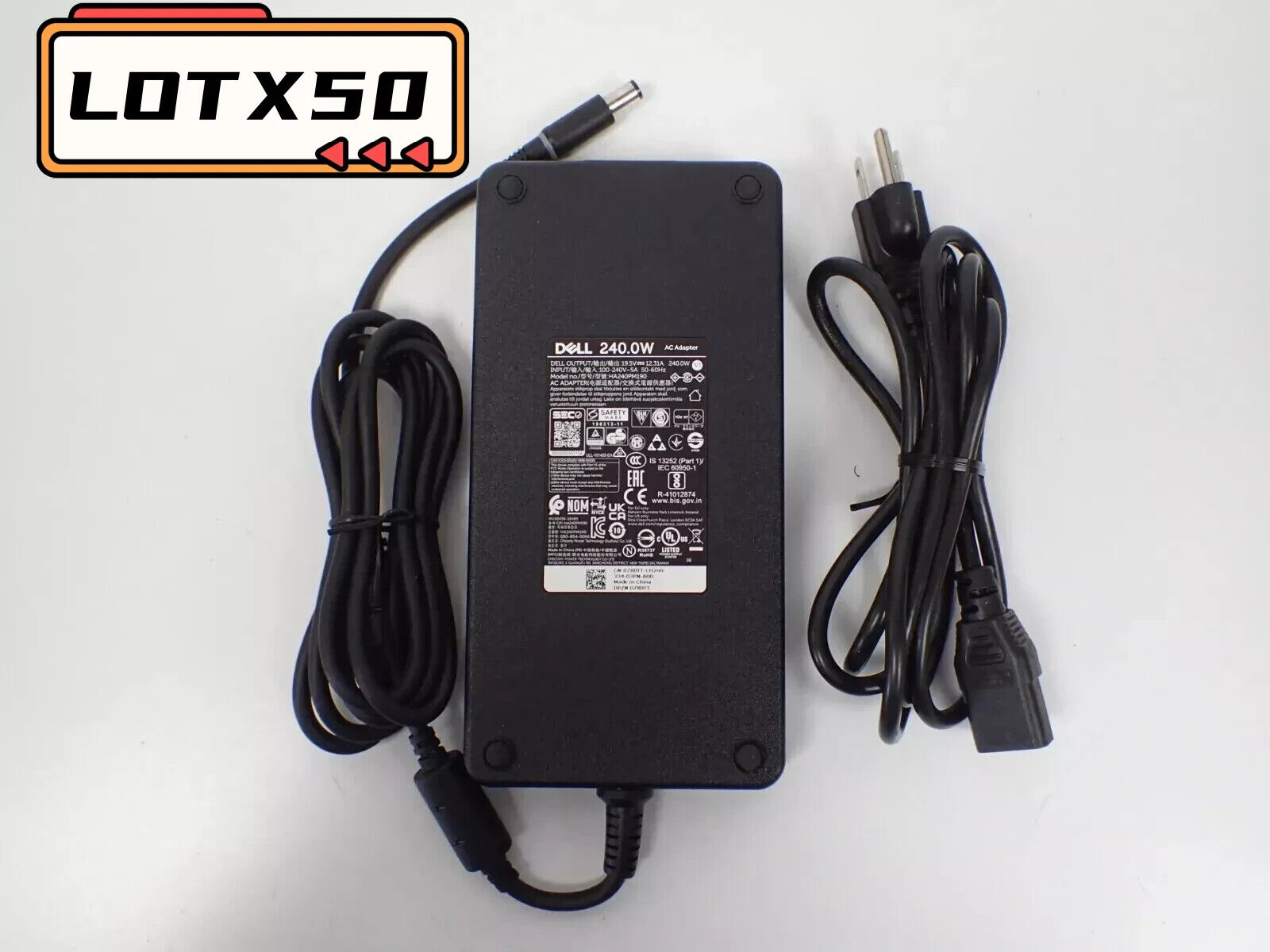 LOT 50 Genuine Dell AC Adapter 240W Charger G3 G7 Alienware x17 x15 M17x m15 R5