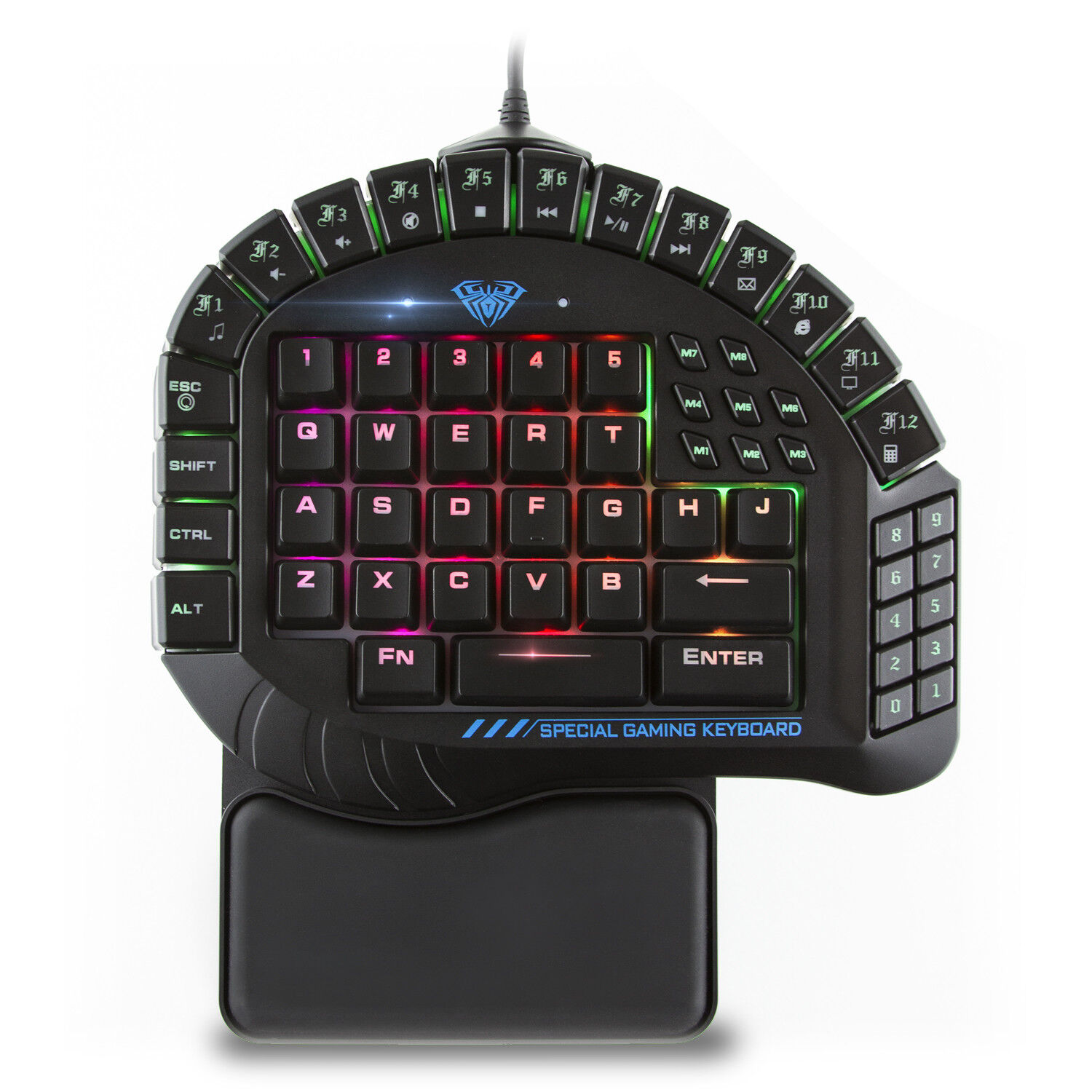 AULA 30 Programmable Keys One Handed Merchanical Gaming Keyboard - RGB Backlit
